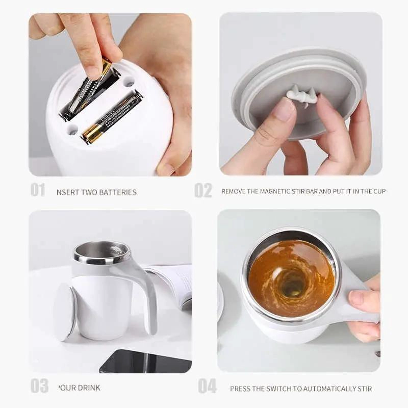 TAZA TE RMICA AUTOMATICA DE ACERO INOXIDABLE CON MEZCLADOR - 2