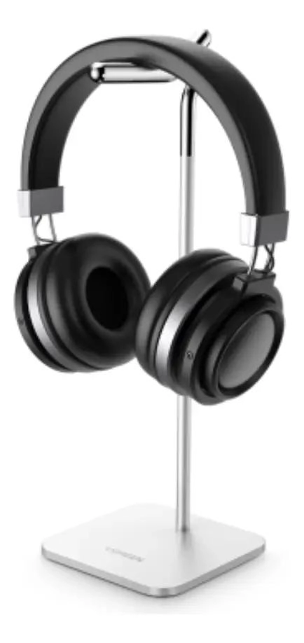 SOPORTE DE ESCRITORIO PARA AUDIFONOS COLOR PLATA - 1