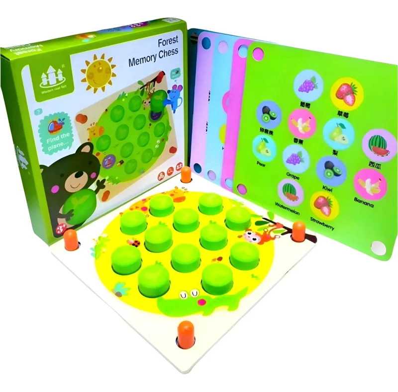 JUEGO DIDACTICO DE MEMORIA EN MADERA PARA NIÑOS - 1
