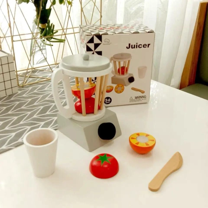 LICUADORA DE MADERA PARA NIÑOS JUGUETE EDUCATIVO - 2