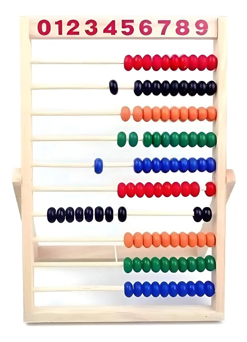 ABACO ARITME TICO DE MADERA PARA NIÑOS 10 FILAS - 1