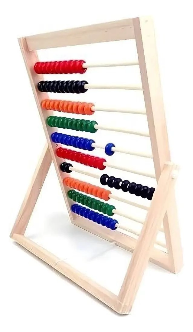 ABACO ARITME TICO DE MADERA PARA NIÑOS 10 FILAS - 2