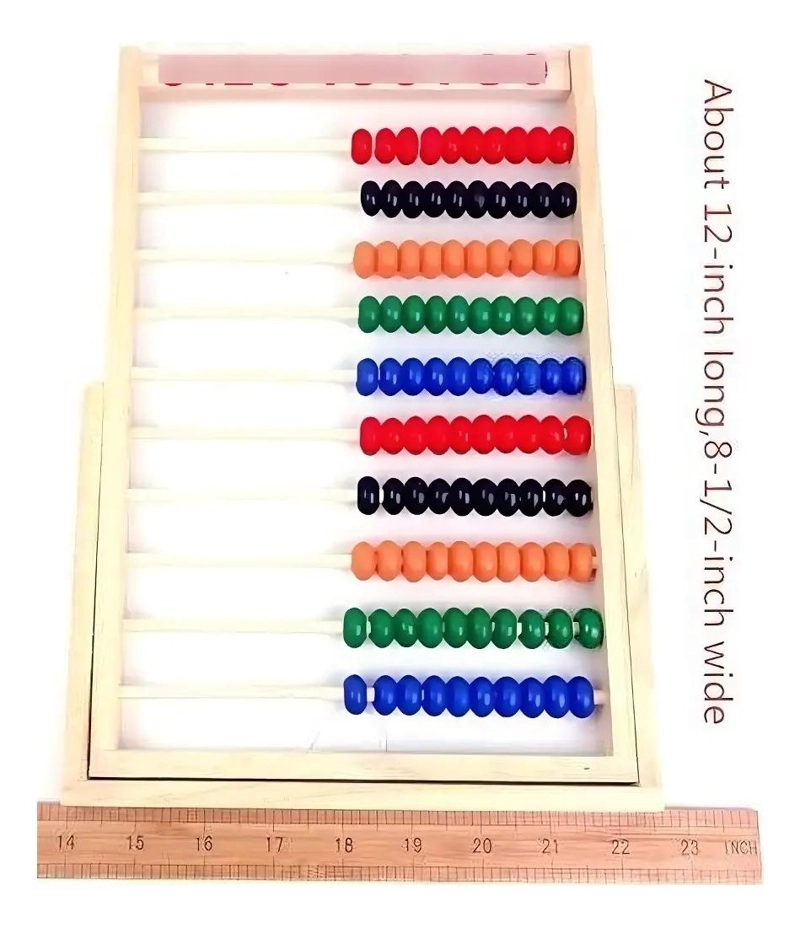 ABACO ARITME TICO DE MADERA PARA NIÑOS 10 FILAS - 4