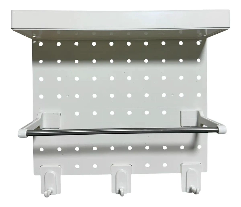 ESTANTE DE PARED HAITON CON PLACA AJUSTABLE Y GANCHO - 2