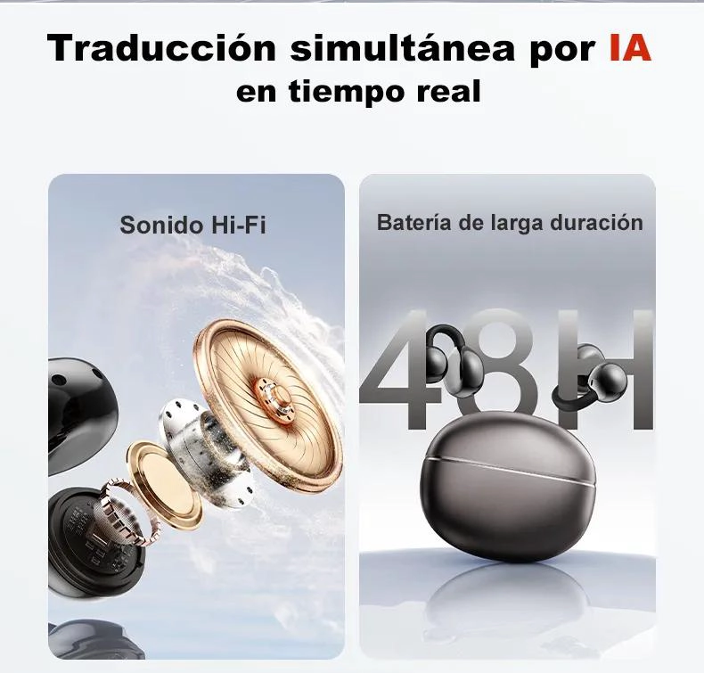 AURICULARES BLUETOOTH CON TRADUCTOR AI PARA 144 IDIOMAS - 3