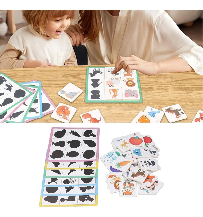 JUEGO DE MEMORIA SOMBRAS EN MADERA PARA NIÑOS - 1