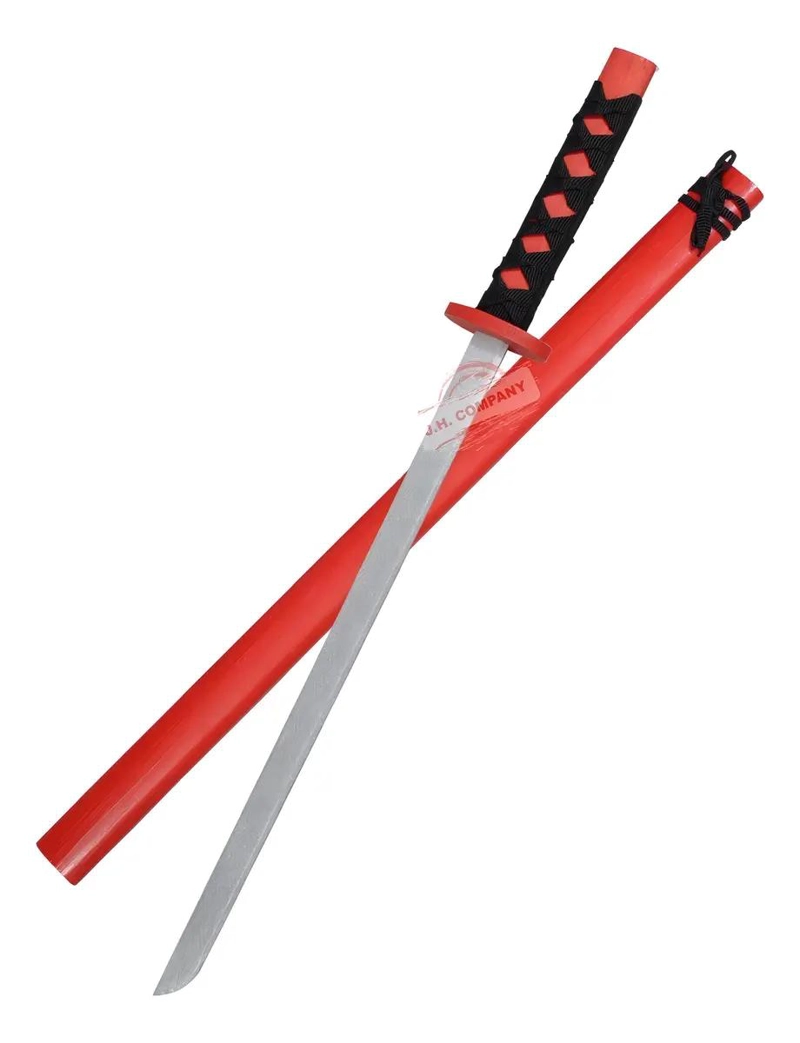 ESPADA KATANA DE MADERA ROJA 73 CM - 1