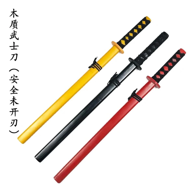 ESPADA KATANA DE MADERA ROJA 73 CM - 3