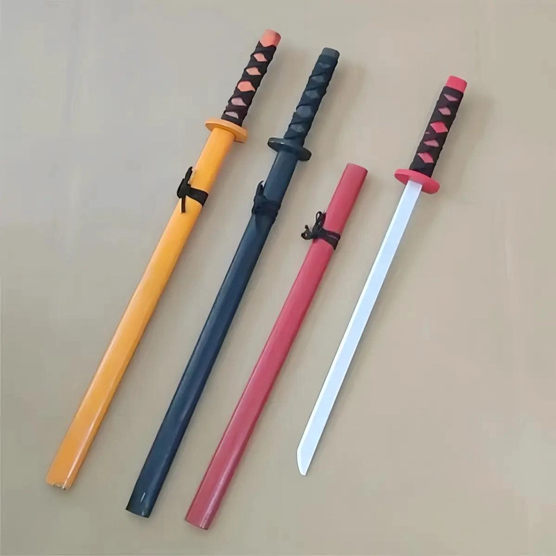 ESPADA KATANA DE MADERA ROJA 73 CM - 4