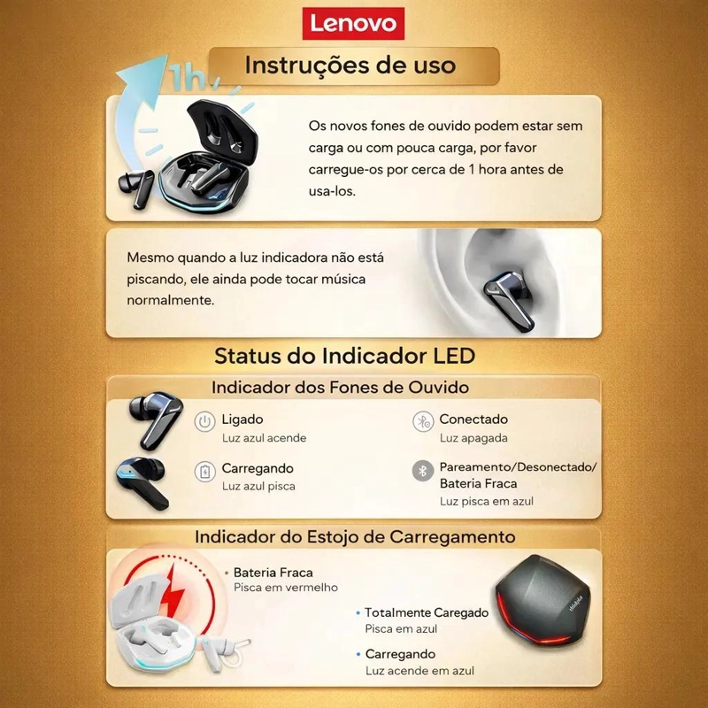 AURICULARES INALAMBRICOS GAMER BLUETOOTH 5 - 3