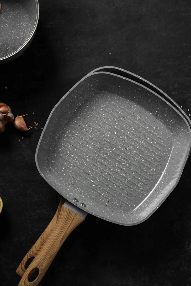 PLANCHA GRILL CUADRADA 28CM ANTIADHERENTE CERAMICA - 5