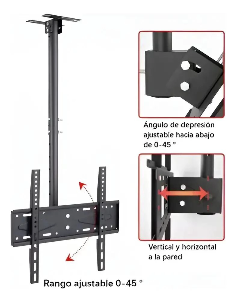 SOPORTE DE TECHO PARA TV DE 26 A 60 PULGADAS - 4
