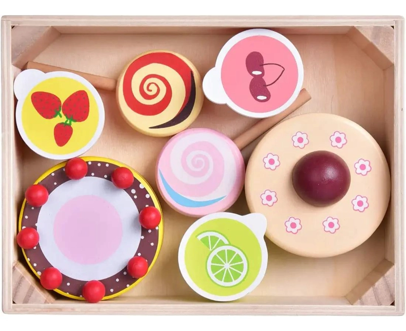 SET DE POSTRES Y PASTEL DE JUGUETE EN MADERA - 5
