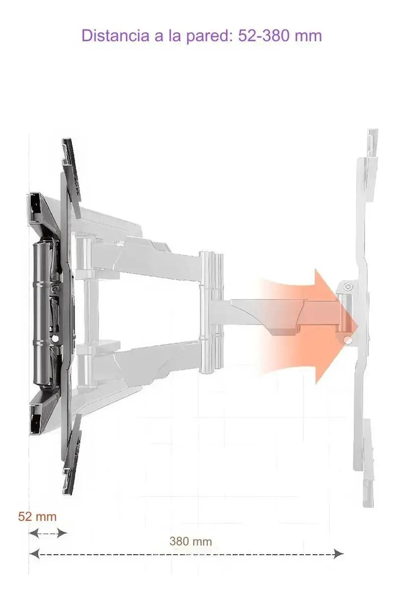 BRAZO ARTICULADO UNIVERSAL PARA TV 55 A 85 PULGADAS - 4