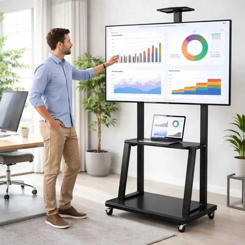 SOPORTE BASE CON RUEDAS PARA TV 32 A 70 PULGADAS - 5