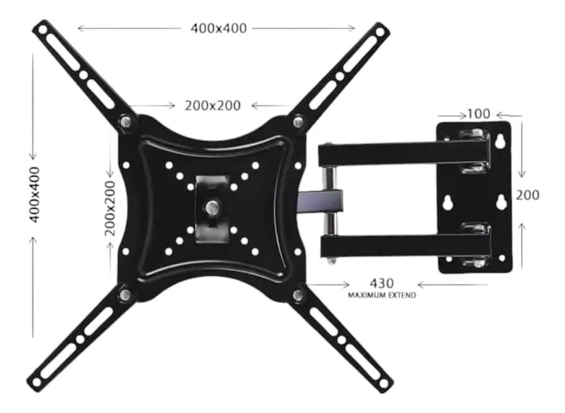 SOPORTE DE TECHO AJUSTABLE PARA TV 26 A 60 PULGADAS - 2
