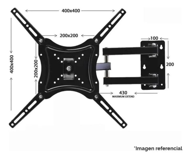 SOPORTE DE TECHO AJUSTABLE PARA TV 26 A 60 PULGADAS - 5