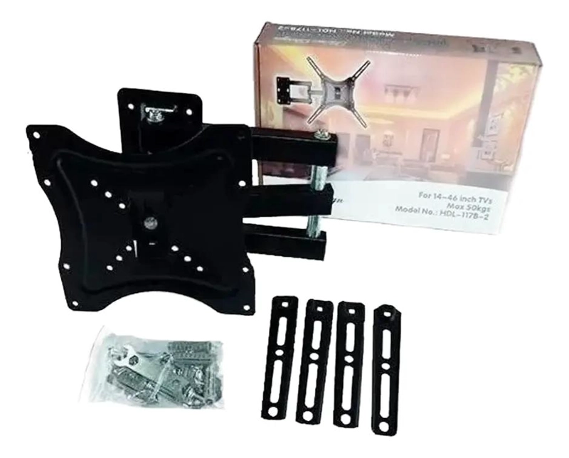 SOPORTE DE PARED PARA TV DE 14 A 50 PULGADAS NEGRO - 3