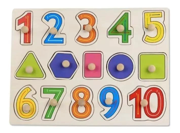 PACK 3 PUZZLES DE MADERA CON NUMEROS DIDACTICOS - 3