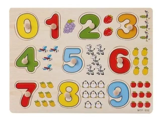 PACK 3 PUZZLES DE MADERA CON NUMEROS DIDACTICOS - 4