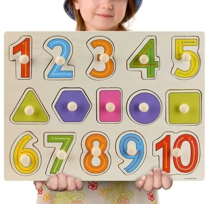 PACK 3 PUZZLES DE MADERA CON NUMEROS DIDACTICOS - 5