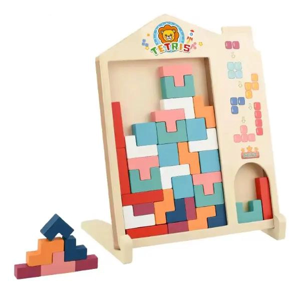 JUEGO INTERACTIVO DE MADERA TETRIS PARA NIÑOS - 1