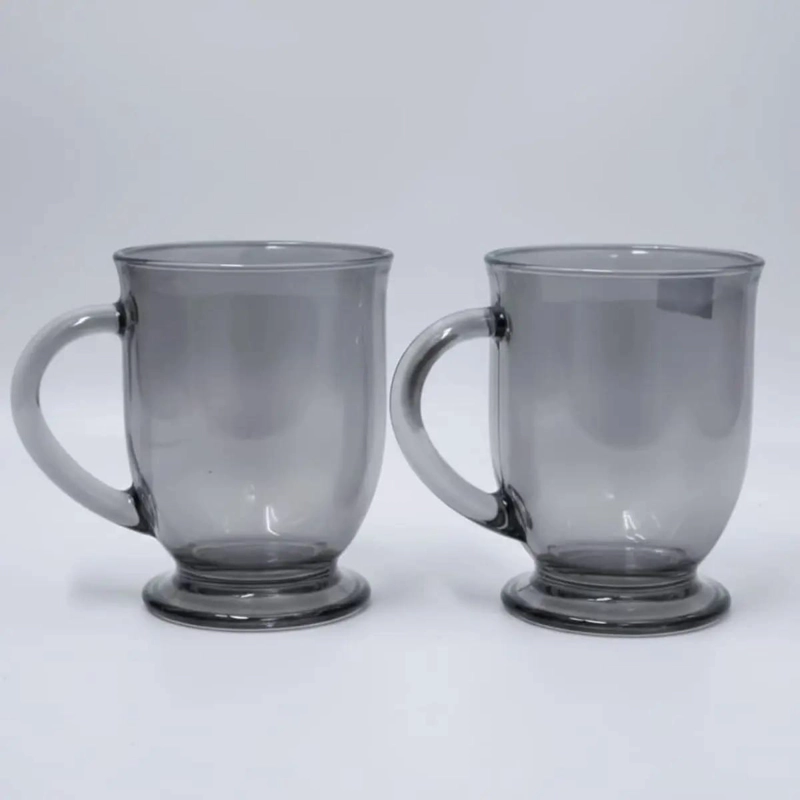 SET 6 TAZAS MUG DE VIDRIO 490 ML COLOR DORADO - 1