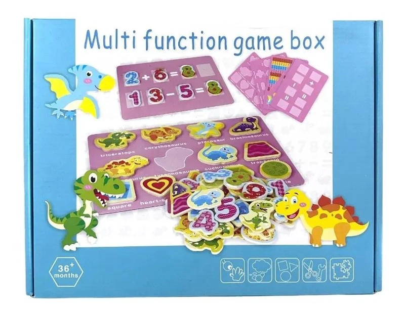 PUZZLE DE MADERA DINOSAURIO CON NUMEROS - 1