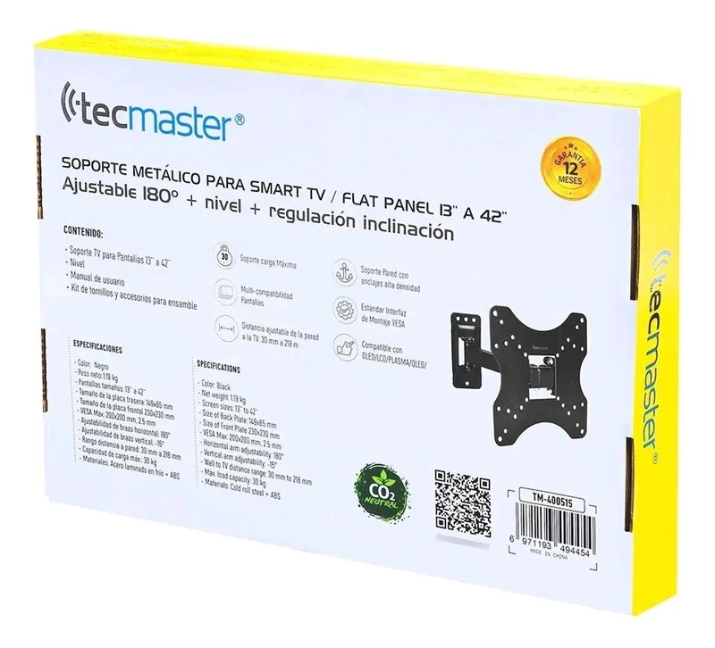SOPORTE ARTICULADO UNIVERSAL PARA TV 13 A 42 PULGADAS - 4