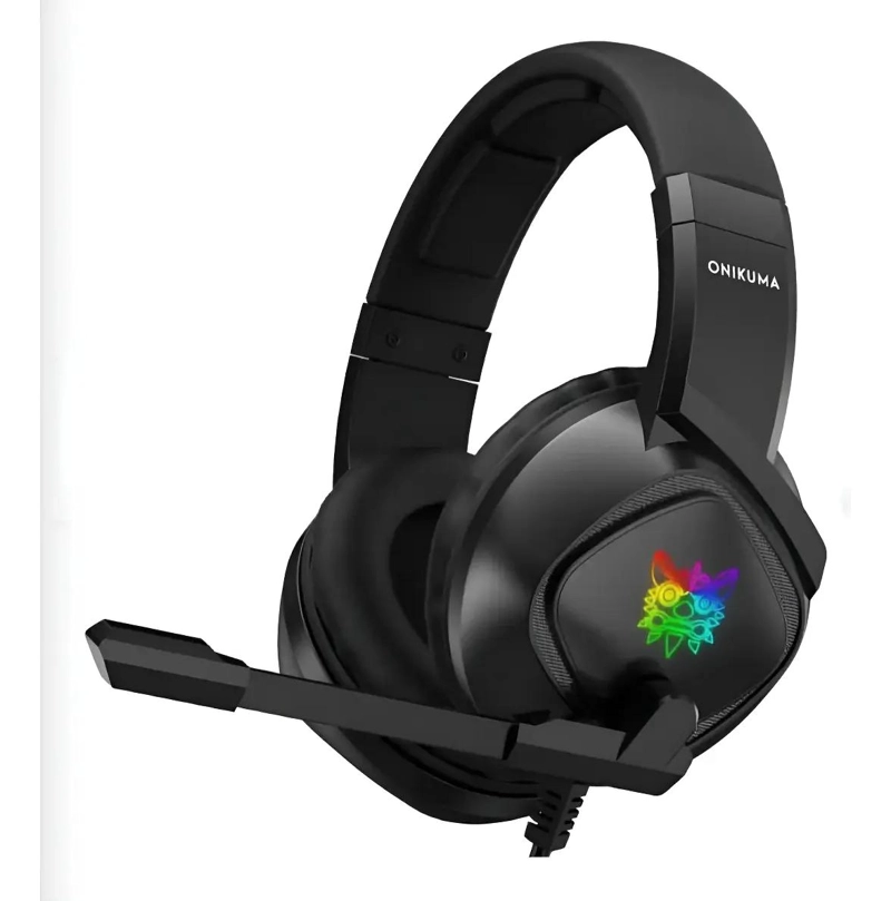 AUDIFONOS GAMER K19 NEGRO CON LUZ RGB - 2