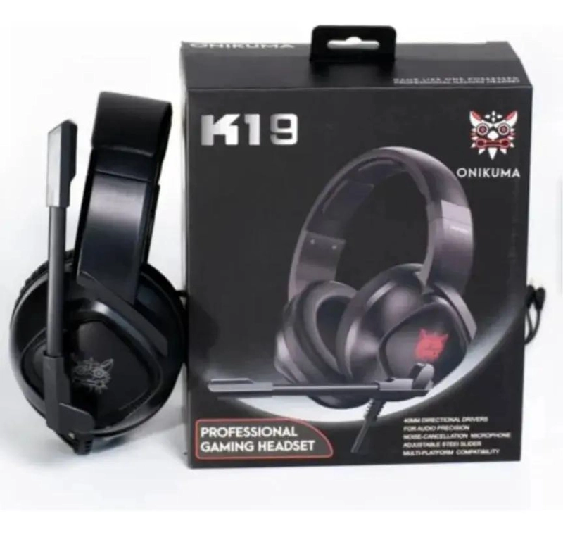 AUDIFONOS GAMER K19 NEGRO CON LUZ RGB - 4
