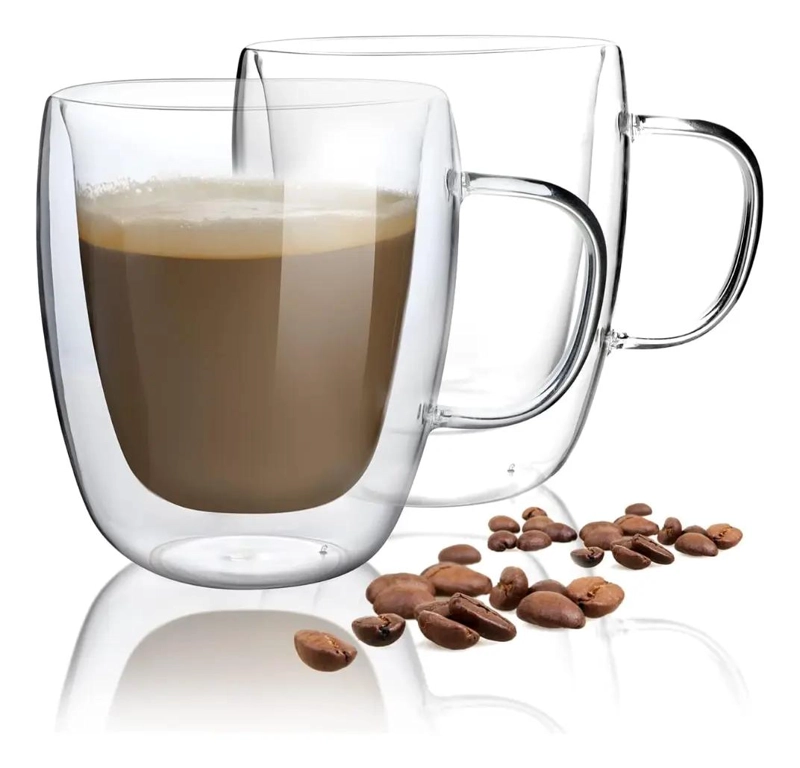 SET 4 TAZAS DOBLE PARED VIDRIO TE RMICAS 350ML - 5