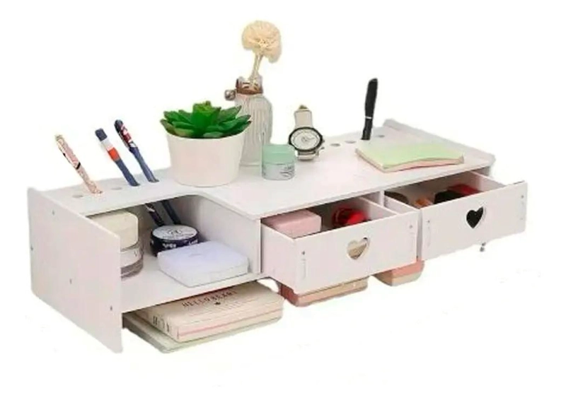 SOPORTE DE ESCRITORIO CON 2 COMPARTIMIENTOS MULTIUSO - 1