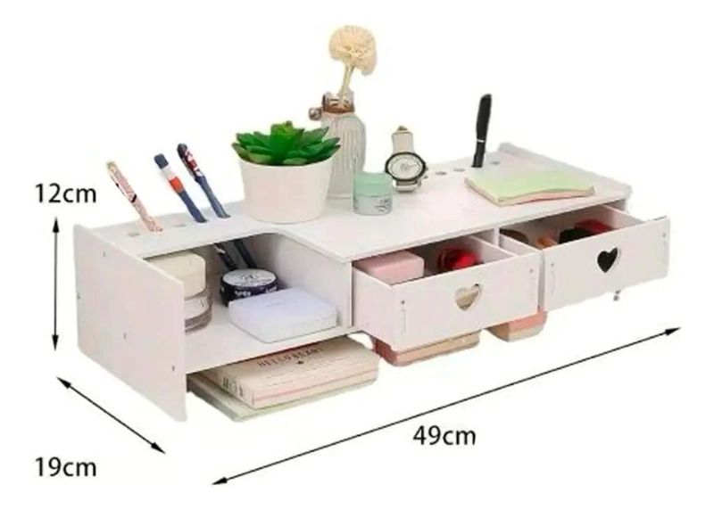 SOPORTE DE ESCRITORIO CON 2 COMPARTIMIENTOS MULTIUSO - 2