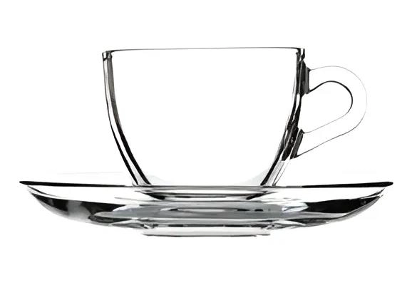 SET 6 TAZAS DE VIDRIO LISO 215 CC - 1