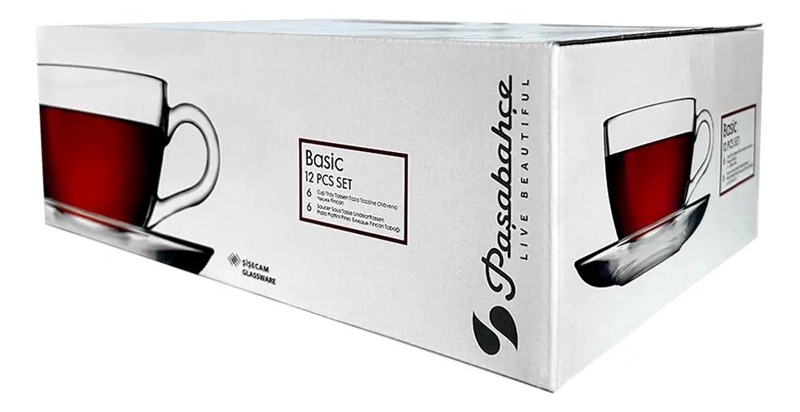 SET 6 TAZAS DE VIDRIO LISO 215 CC - 2