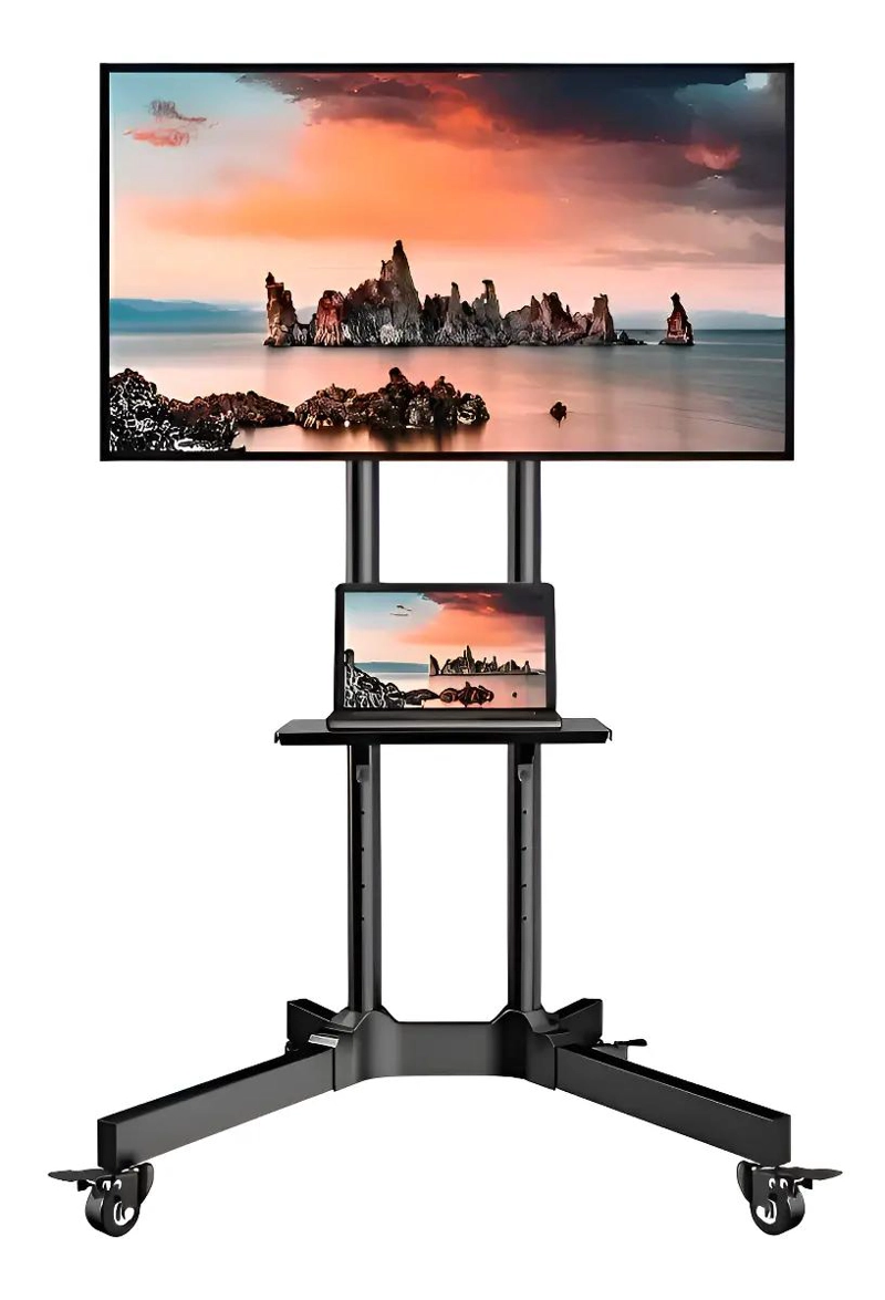 SOPORTE TV BASE PEDESTAL CON RUEDAS PARA 32 A 65 PULGADAS - 3