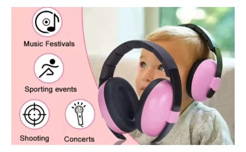 AUDIFONOS OREJERA ANTI-RUIDO PARA NIÑOS ROSA - 4