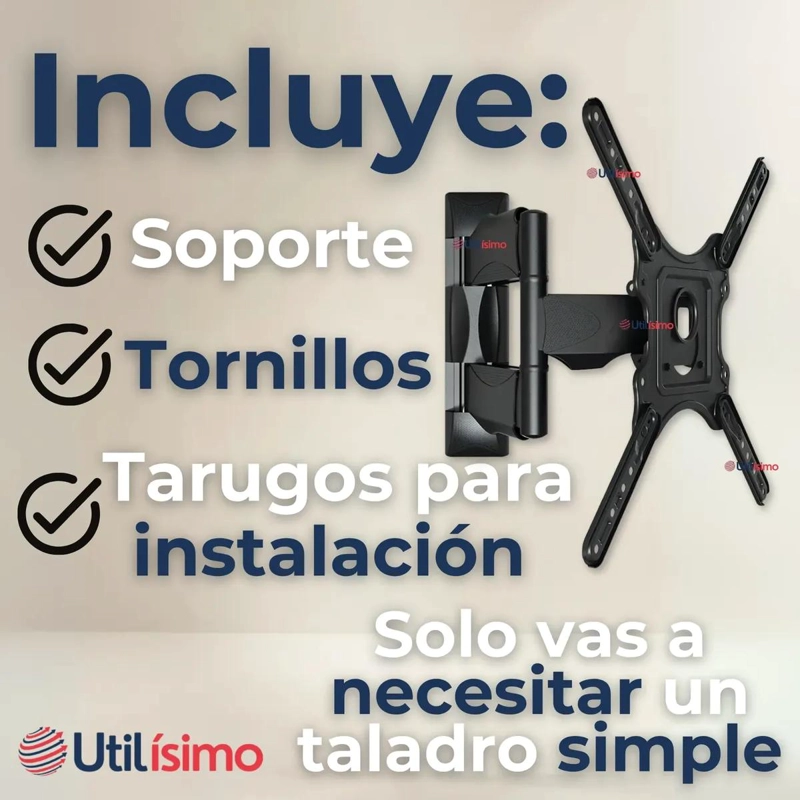 SOPORTE DE PARED PARA TV DE 32 A 65 PULGADAS CON BRAZO - 2