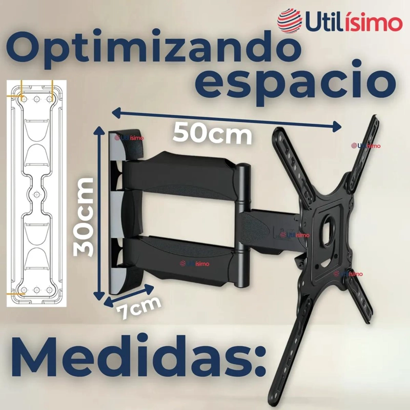 SOPORTE DE PARED PARA TV DE 32 A 65 PULGADAS CON BRAZO - 5