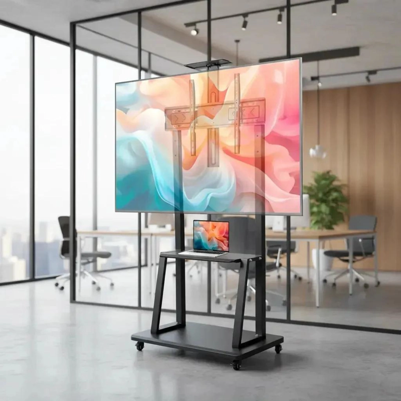 SOPORTE BASE PEDESTAL CON RUEDAS PARA TV 32 A 70 PULGADAS - 3