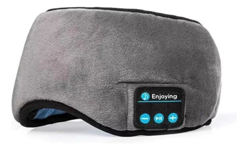 MASCARA PARA DORMIR CON AURICULARES BLUETOOTH GRISES - 1