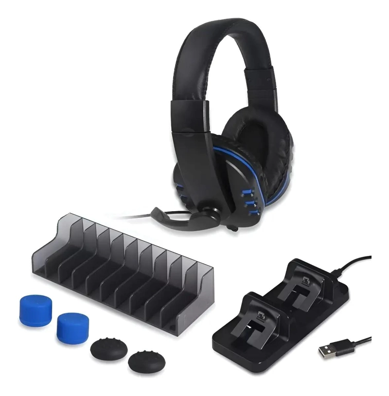 AUDIFONOS GAMER 5 EN 1 COMPATIBLES CON PS4 - 1