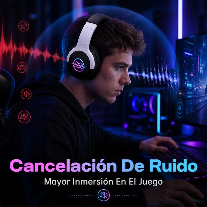 AUDIFONOS GAMER INALAMBRICOS BLUETOOTH PARA PS5, SWITCH Y - 5