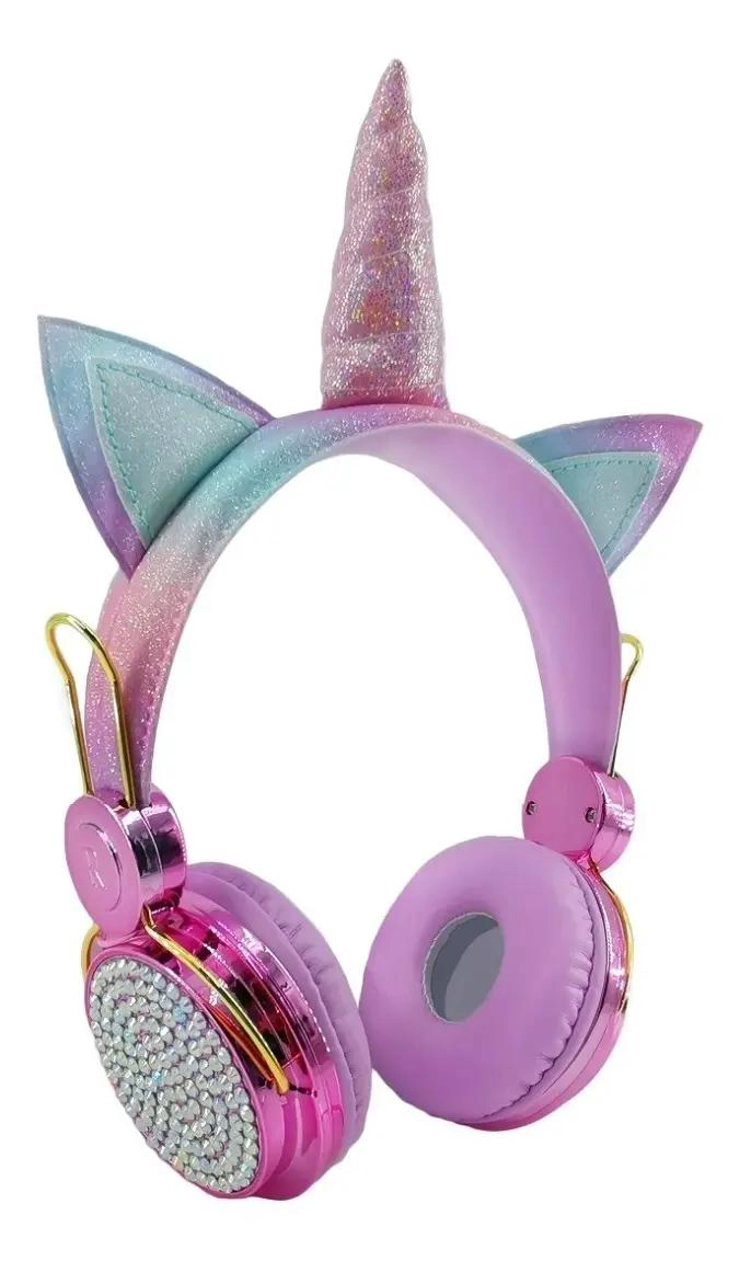 AURICULARES INALAMBRICOS CON DISEÑO DE UNICORNIO Y MICROF - 1