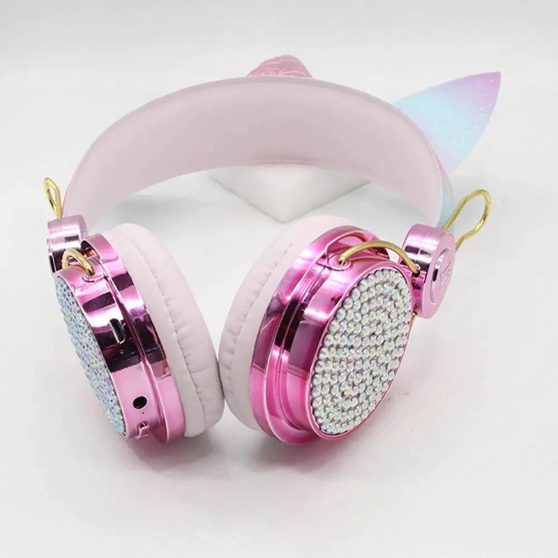 AURICULARES INALAMBRICOS CON DISEÑO DE UNICORNIO Y MICROF - 3