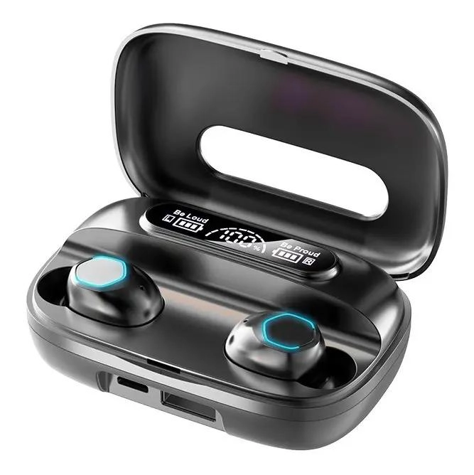 AUDIFONOS INALAMBRICOS BLUETOOTH CON BANCO DE CARGA M9 - 2