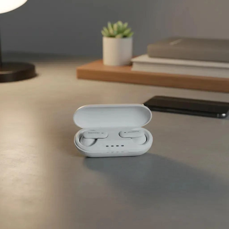 AUDIFONO BLUETOOTH V5.4 USO CONTINUO 4 HORAS BLANCO - 3