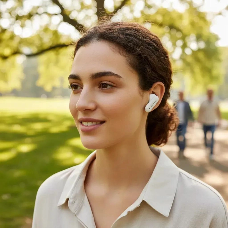 AUDIFONO BLUETOOTH V5.4 USO CONTINUO 4 HORAS BLANCO - 4