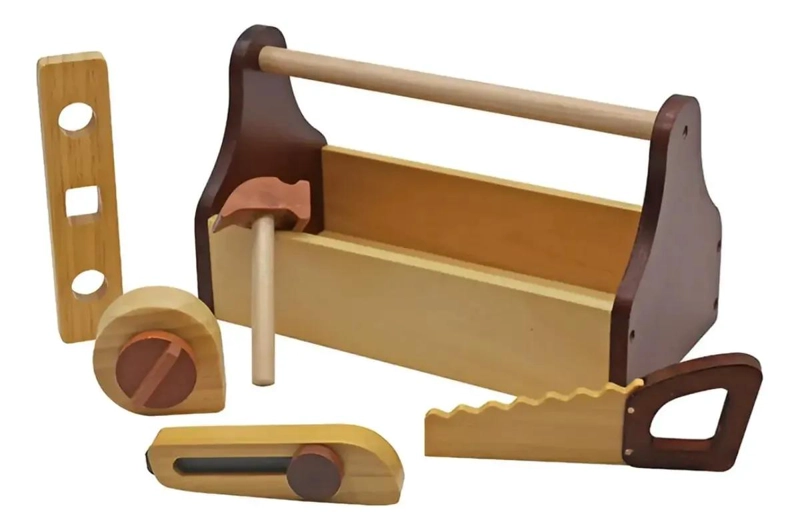 SET DE HERRAMIENTAS DIDACTICAS DE MADERA CON MALETIN - 1